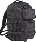 Unisex Assault Pack - Rugged Durable Lightweight Ergonomic Versatile Tactical Outdoor Camping Hiking Backpack with Adjustable Padded Shoulder Straps &  Loops, Black, 36L
