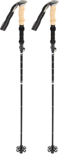 Collapsible Hiking Poles – t of 2 Adjustable Aluminum Alloy Trekking Poles with Comfortable EVA Foam Handles for Sports & Outdoors, Camping Gear – Includes Various Pole Tips and Carrying Bag, Black