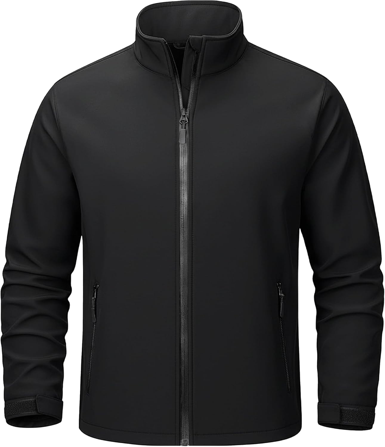 Men's Lightweight Softshell Jacket Waterproof Lightweight Fleece Lined Winter Coat with 4 Pockets Windbreaker