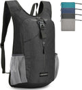 20L Hiking Backpack Lightweight Packable Hiking Daypack for Women Men, Foldable Small Backpacks for Travel Camping Outdoor (Black)
