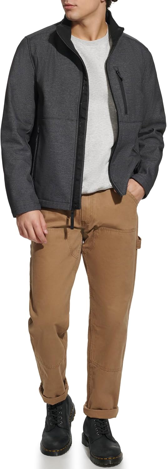 mens  Men's Stand Collar Softshell Jacket