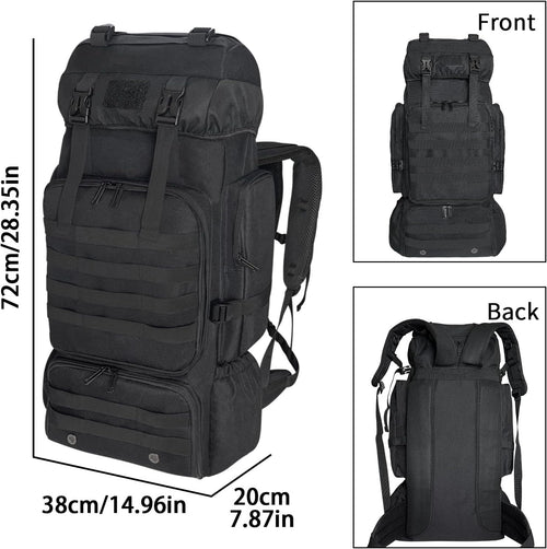 80L 100 liters Hiking Backpack Camping Rucksack, Men Outdoor Travel Climbing Knapsack Mountaineering Trekking Backpack