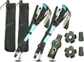 Folding Trekking Poles, Hiking Travel Poles, Hiking Equipment, Lightweight Trekking Poles, Suitable for Men and Women, The Elderly and Children，with an Outdoor Compass