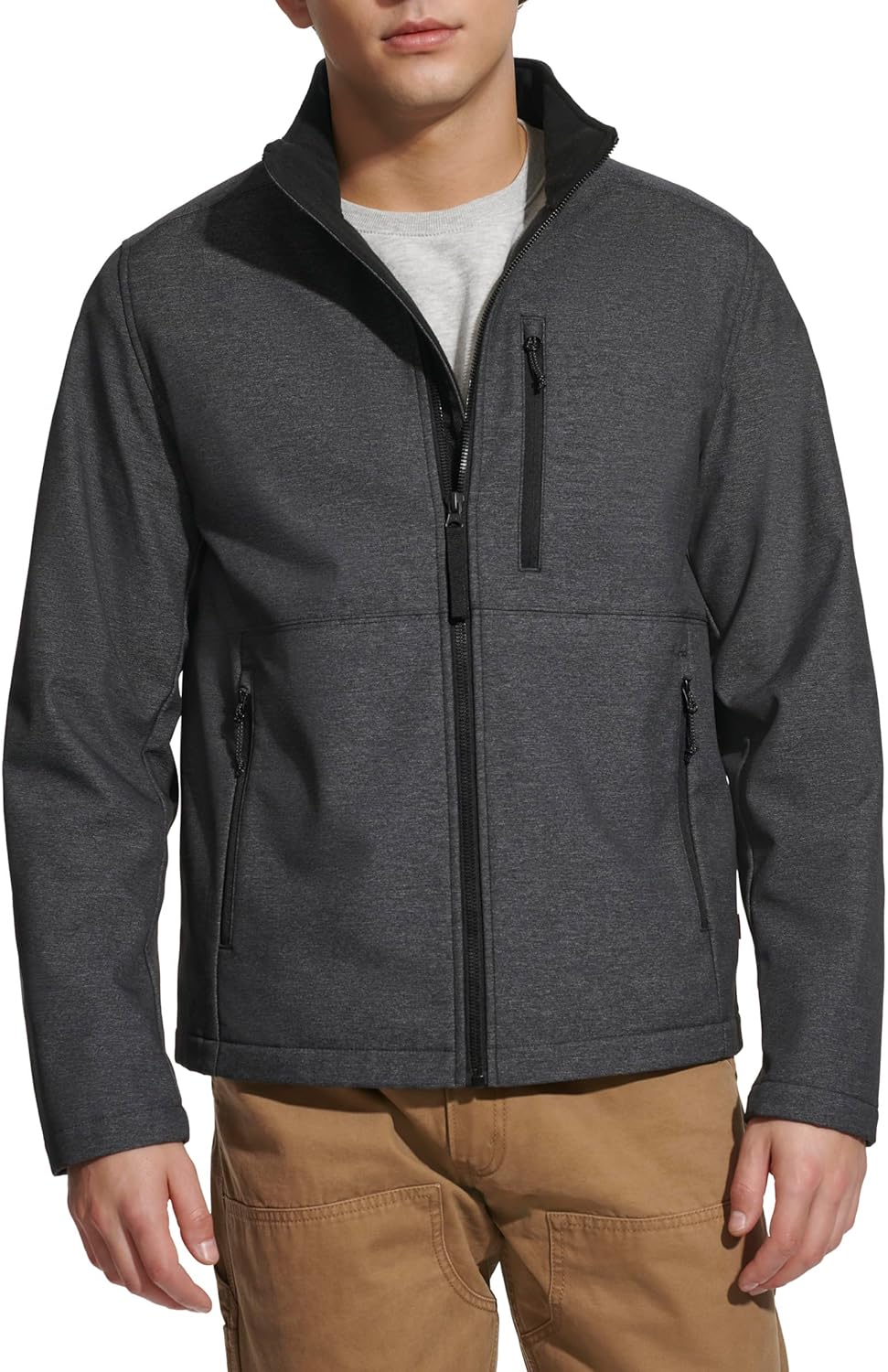 mens  Men's Stand Collar Softshell Jacket
