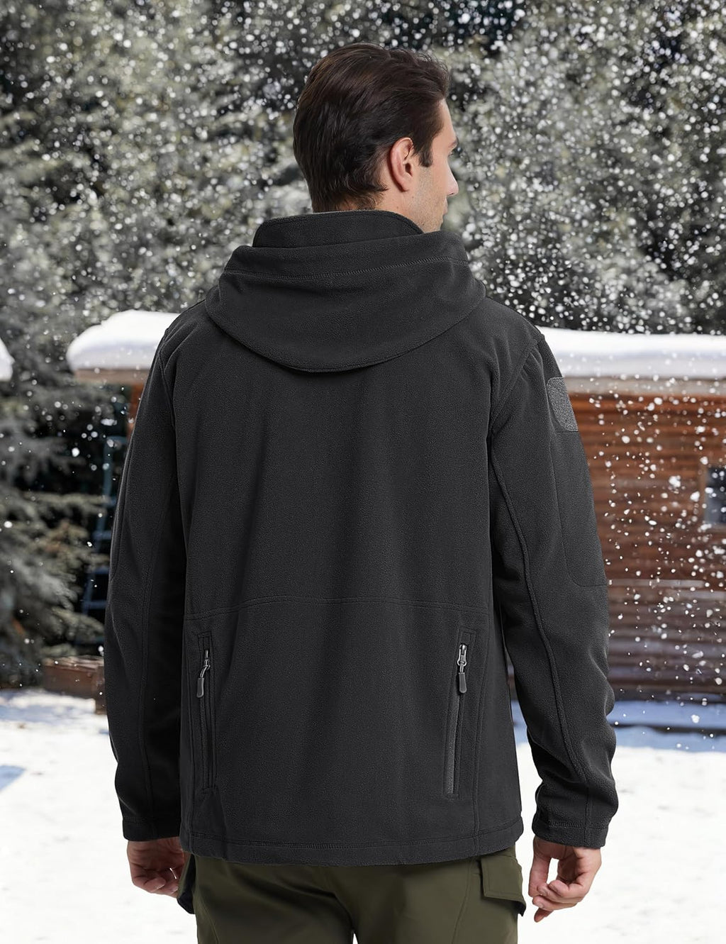 Tactical Jacket for Men Fleece Jackets Full Zip Military Hoodies Windproof Warm Winter Coat Outdoor Hunting