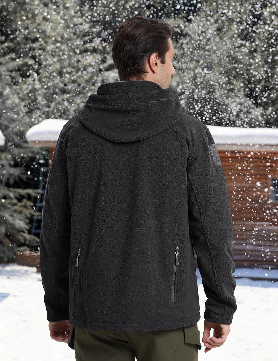 Tactical Jacket for Men Fleece Jackets Full Zip Military Hoodies Windproof Warm Winter Coat Outdoor Hunting